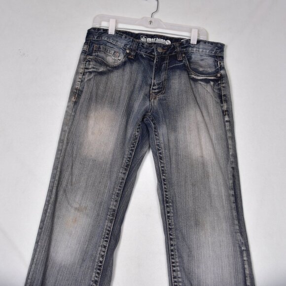 MK Machine Men's Blue Jeans Size 34/32 See Photos - Picture 2 of 9